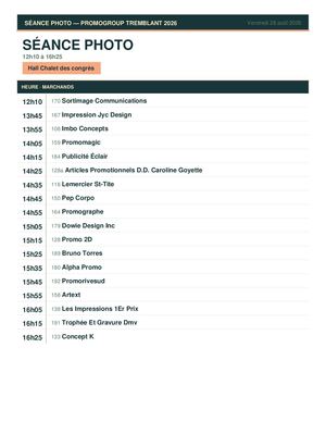 Horaire Seance Photo Tremblant 2026 (2)