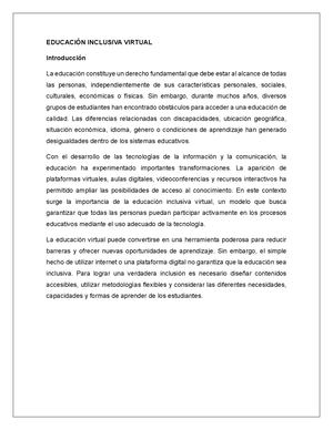 Educación Inclusiva Virtual
