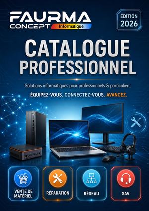 Catalogue informatique professionnel 2026 | Faurma Concept La Réunion