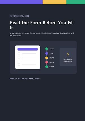 Read the Form Before You Fill It