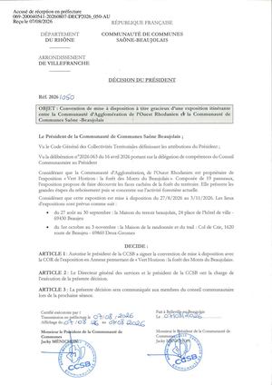 DECP2026 050 TPN Convention Mise Dispo Expo CA Ouest Rhodanien Et CCSB