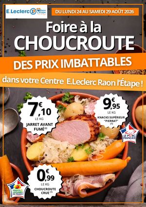 La Foire à la Choucroute débarque du 24 au 29 août 2026 !