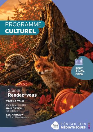 Programme Culturel Septembre à Novembre 2026