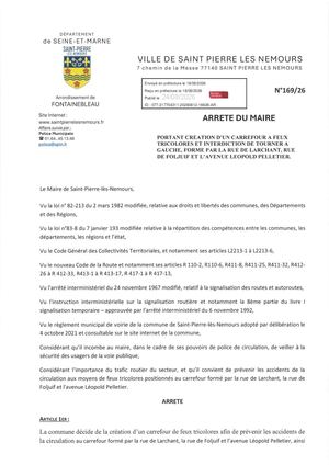 Arrete 169 26 Retour Pref