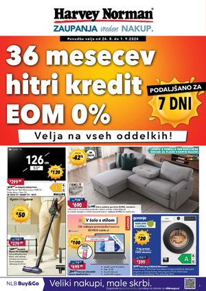 36 mesecev hitri kredit EOM 0% - podaljšano za 7 dni