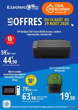 Les offres Click&Collect du 24 au 29 août 2026 disponibles dans votre appli Mon Leclerc!