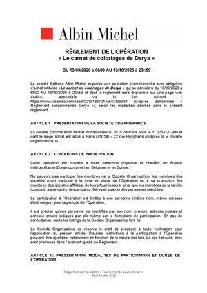 Règlement précommande Derya