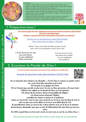 23e dimanche du Temps Ordinaire
