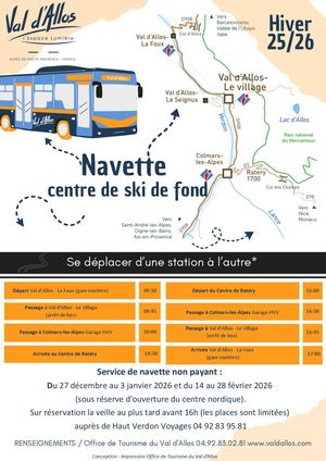Navette pour le centre nordique de Ratery