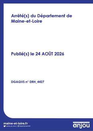 24 Août 2026 - Arrêté dgaqvs_drh_4427
