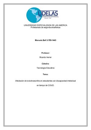 Tecnologia Educativa , Manuela Bell