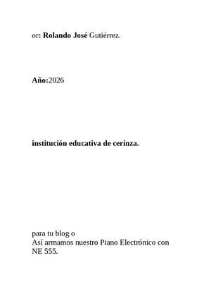Proyecto De Aula 2026