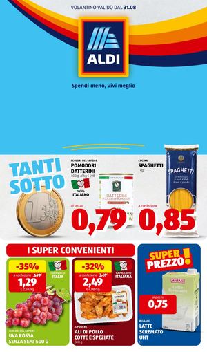 Volantino Aldi Dal 31 Agosto Al 06 Settembre 2026