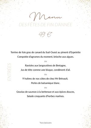 Menu De Fête BtoB 2026 - EMERIA Dinard