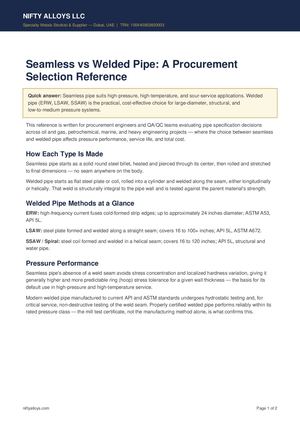 Seamless Vs Welded Pipe Nifty Alloys
