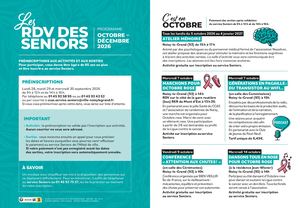 LES RDV DES SENIORS Programme Septembre Decembre 2026