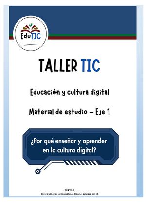 Educación y Cultura Digital