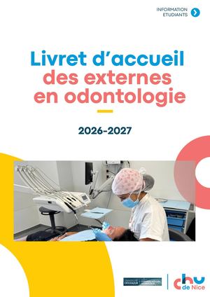 Livret d'accueil des externes en odontologie 2026 2027
