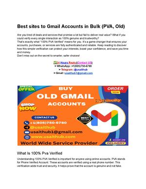 How To Gmail Account Old Or New, 100% Pva Verified (1)