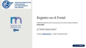 UCI CAME - Instructivo Inscripcion Rondas de Negocios