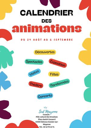Calendrier Des Animations Du 24 Août Au 6 Septembre