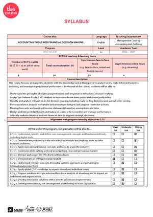 B2 ET SPE - Accounting Tools For Financial Decision Making 26 27