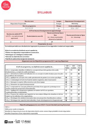 Syllabus B2 Ft Spe Négociation Responsable 2026 2027