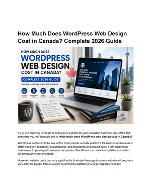 How Much Does Word Press Web Design Cost In Canada