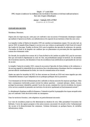 PPL Renforcer la résilience des territoires forestiers face aux risques climatiques