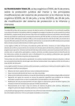 Ultraresumen Tema 29. La Ley Orgánica 11996