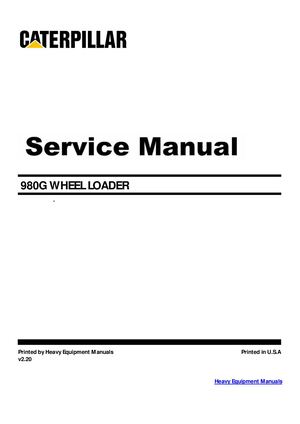 Caterpillar 980G Service Repair Manual PDF