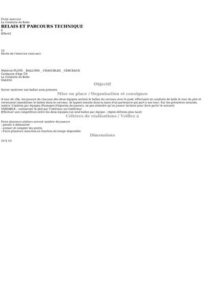 Relais Parcours Technque