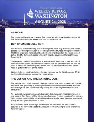 WEEKLY WASHINGTON REPORT 08/24/2026