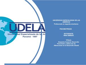 Esquema Corporal, Desarrollo Psicomotor Y Detección De Alteraciones En El Desarrollo Infantil (1)