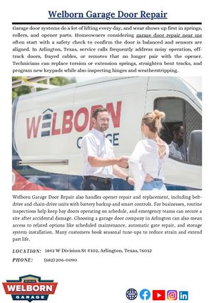 Welborn Garage Door Repair