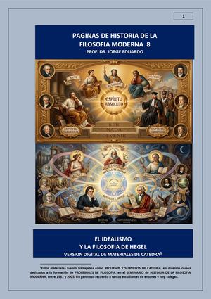 363, PAGINAS DE HISTORIA DE LA FILOSOFIA MODERNA 8 + EL IDEALISMO Y LA FILOSOFIA DE HEGEL