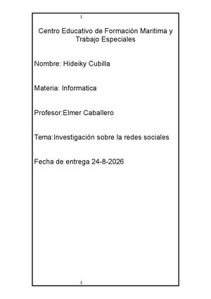 Redes Sociales Hideiky Cubilla