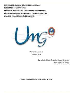 Semana 6, Matematicas