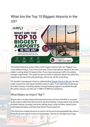 What Are The Top 10 Biggest Airports In The Us