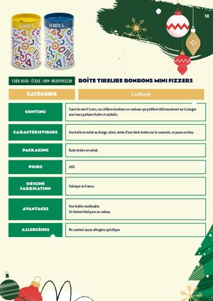 BOÎTE TIRELIRE BONBONS MINI FIZZERS