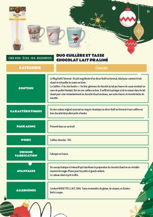 DUO CUILLÈRE Et Tasse CHOCOLAT LAIT PRALINÉ.
