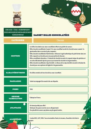 SACHET BILLES CHOCOLATÉES