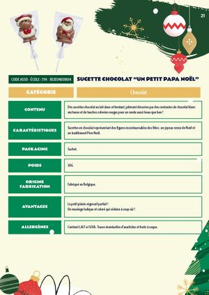 SUCETTE CHOCOLAT “UN PETIT PAPA NOËL”.