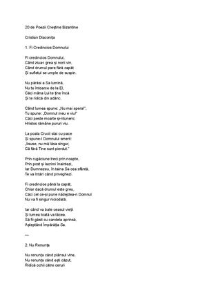Poezii Creștine de Cristian Diaconița