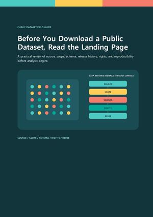 Before You Download a Public Dataset, Read the Landing Page