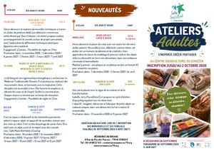 Plaquette Ateliers Adultes 2026 2027