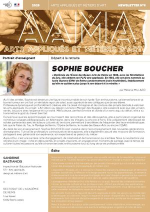 Newsletter arts appliqués et métiers d'art 2026