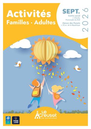Programme Familles Adultes  Septembre