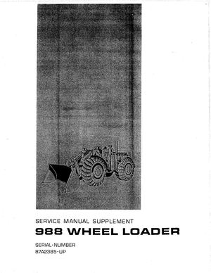 Caterpillar 988 Service Repair Manual PDF
