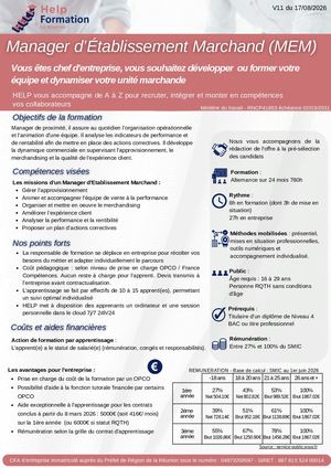 TP MANAGER D'ETABLISSEMENT MARCHAND - RNCP41853